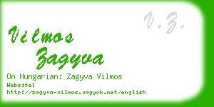 vilmos zagyva business card